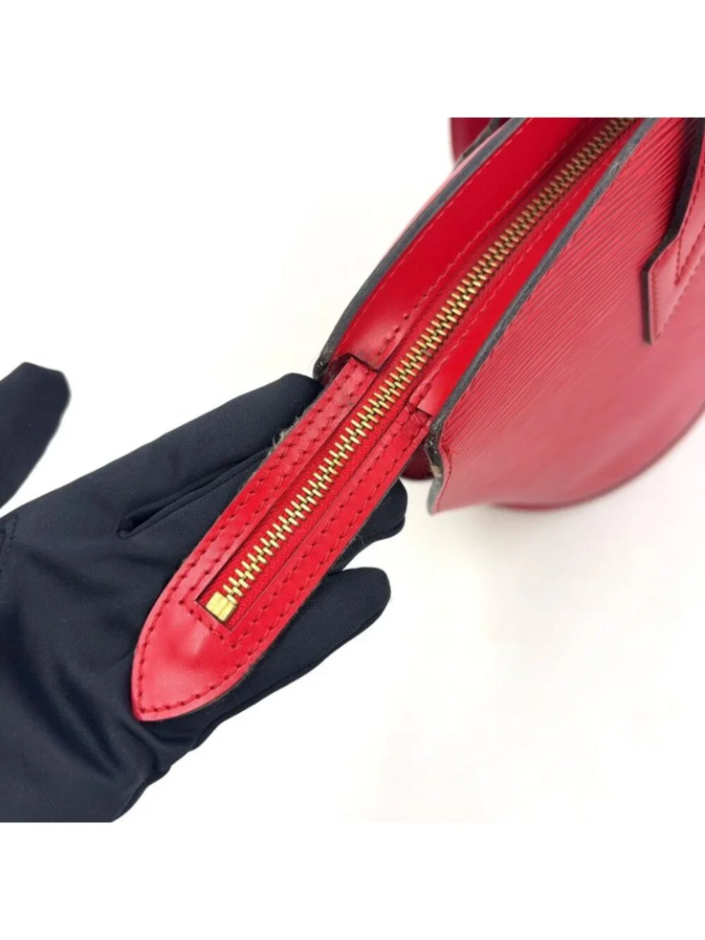 Louis Vuitton Saint Jacques Shopping Epi Castilian Red Leather Shoulder Bag Gold